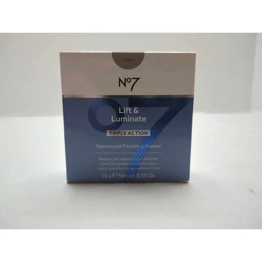 No7 Lift & Luminate Triple‎ Action Translucent Finishing Powder .35 Oz DEEP New